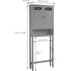 Dawson Contemporary Wooden Over-the-Toilet Storage Cabinet with Two Doors, Gray - Cabinets - 4