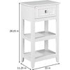 Dawson Wooden Floor Cabinet with Cross Molding and Drawer, White - Cabinets - 6