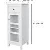 Connor Floor Cabinet with Adjustable Shelf and Storage Drawer, White - Cabinets - 4