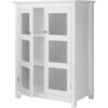 Connor 2 Door Floor Cabinet with Adjustable Shelf, White - Cabinets - 6