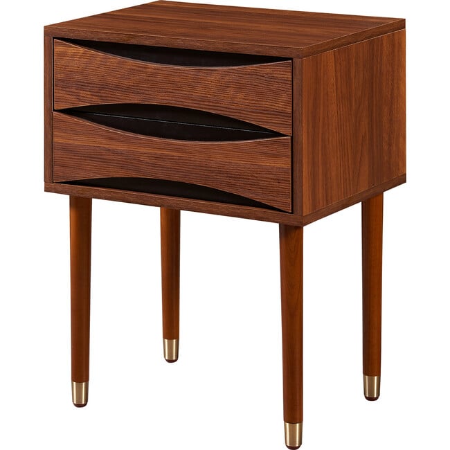 Dawson Side End Table Desk Storage With Drawer Walnut Style For Living Room Home and Office - Accent Tables - 6