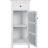 Connor Floor Cabinet with Adjustable Shelf and Storage Drawer, White - Cabinets - 5