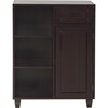 Catalina Wooden Floor Cabinet with Storage Drawer, Espresso - Cabinets - 1 - thumbnail