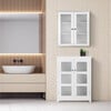 Connor 2 Door Floor Cabinet with 3 Shelves, White - Cabinets - 4