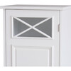 Dawson Wooden Floor Cabinet with Cross Molding, White - Cabinets - 7