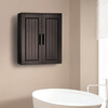 Catalina Wooden Wall Cabinet with 2 Doors, Espresso - Cabinets - 2