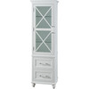 Blue Ridge Wooden Linen Tower Cabinet with Adjustable Shelves, White - Cabinets - 1 - thumbnail