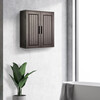 Catalina Wooden Wall Cabinet with 2 Doors, Espresso - Cabinets - 3