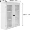 Connor 2 Door Floor Cabinet with 3 Shelves, White - Cabinets - 6