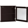 Chesterfield Removable Wooden Medicine Cabinet with Waffle Glass Door, Espresso - Cabinets - 6