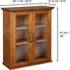 Avery Wooden 2 Door Wall Cabinet with Storage, Oiled Oak - Cabinets - 4