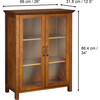 Avery Wooden 2 Door Floor Cabinet with Storage, Oiled Oak - Cabinets - 4