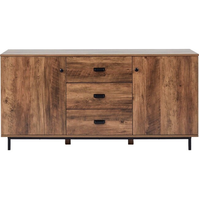 Brooklyn Sideboard with Storage Plus Metal Legs and Handles, Brown - Cabinets - 5