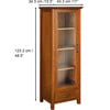 Avery Wooden Linen Tower Cabinet with Storage, Oiled Oak - Cabinets - 6