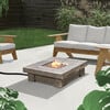 35" Outdoor Square Wood Look Propane Gas Fire Pit - Outdoor Home - 3