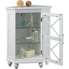 Blue Ridge Corner Wooden Floor Cabinet with Adjustable Shelves, White - Cabinets - 6