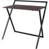 22" Folding Wooden Home Office Computer Desk with Metal Base, Natural/Black - Desks - 1 - thumbnail