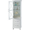 Blue Ridge Wooden Linen Tower Cabinet with Adjustable Shelves, White - Cabinets - 6