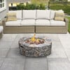 28" Outdoor Round Stone Propane Gas Fire Pit, Stone Gray - Outdoor Home - 4