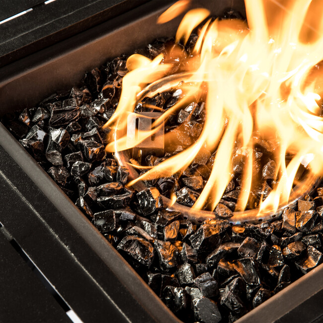 1/2 Inch Reflective Fire Glass for Fire Pits 9 lb / 4 kg Bag, Black - Outdoor Home - 2