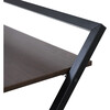22" Folding Wooden Home Office Computer Desk with Metal Base, Natural/Black - Desks - 6
