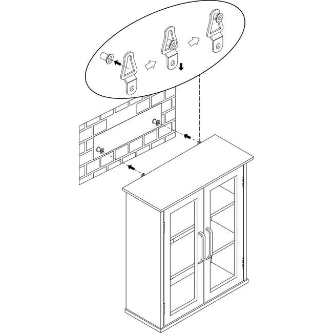 Avery Wooden 2 Door Wall Cabinet with Storage, Oiled Oak - Cabinets - 7