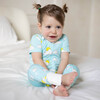 Partly Cloudy Bamboo Convertible Romper, Blue - Rompers - 2