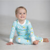 Partly Cloudy Bamboo Two-Piece Pajamas, Blue - Pajamas - 2