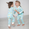 Partly Cloudy Bamboo Convertible Romper, Blue - Rompers - 3