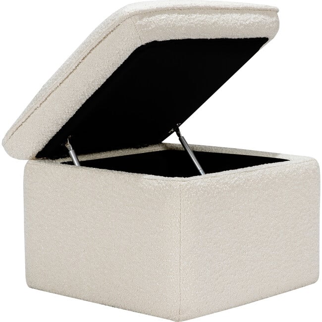 Cali Storage Ottoman,  Boucle Ivory Boucle - Ottomans - 4