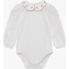 Little Petal Floral Body, White & Pink - Rompers - 1 - thumbnail