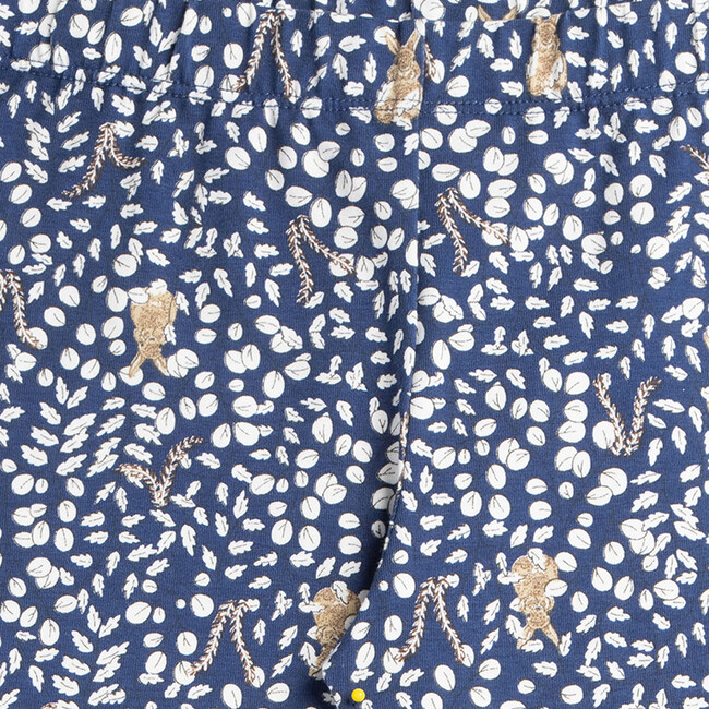 Woodland Bunny Leggings, Navy - Leggings - 3