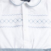 Little Rupert Smocked Set, White & Pale Blue - Mixed Apparel Set - 3