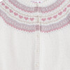 Natasha Fairisle Cardigan, Winter White & Pink - Cardigans - 4