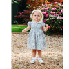 Little Arabella Bloom Smocked Dress, Sea Blue Floral - Dresses - 2