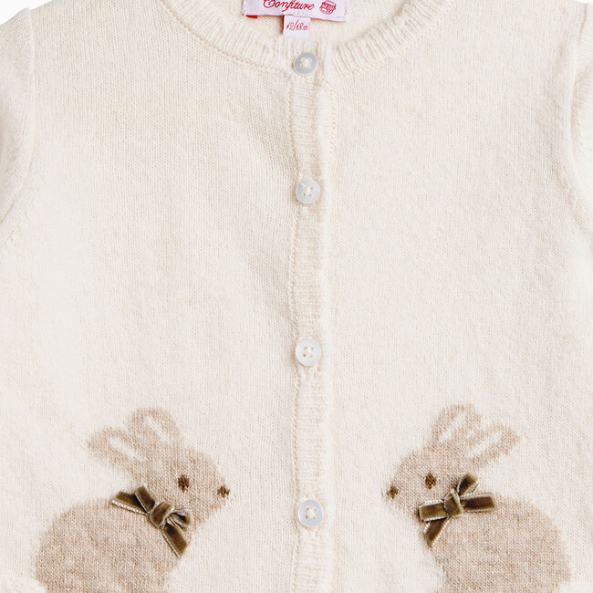 Little Bunny Cardigan, Winter White - Cardigans - 3