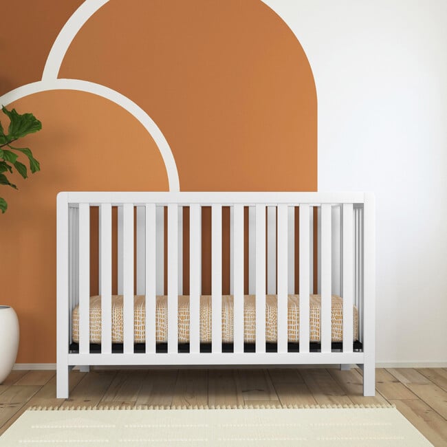 Colby 4-in-1 Low-profile Convertible Crib, White Finish - Cribs - 3