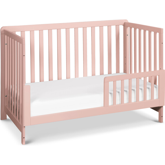 Colby 4-in-1 Low-profile Convertible Crib, Petal Pink - Cribs - 4