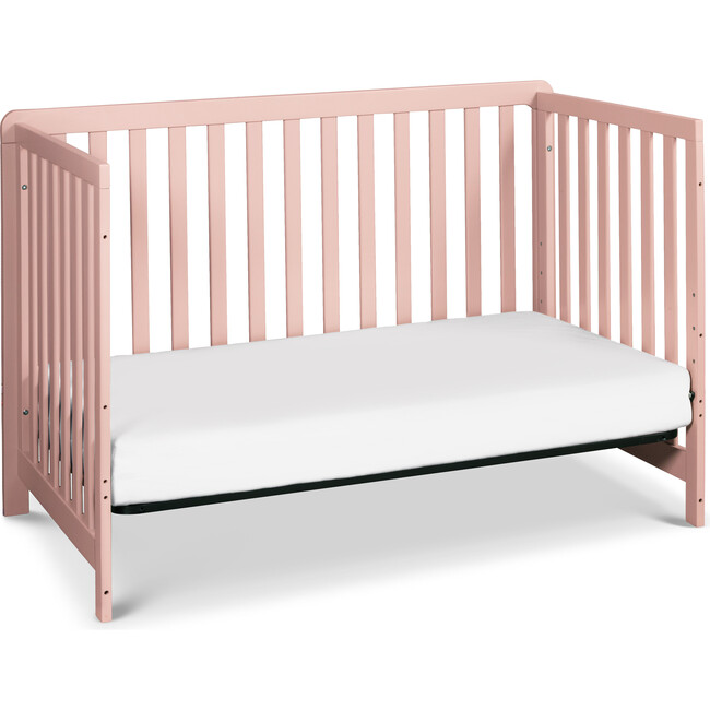 Colby 4-in-1 Low-profile Convertible Crib, Petal Pink - Cribs - 5