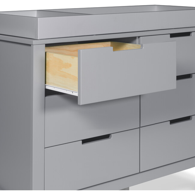 Colby 6-Drawer Double Dresser, Grey Finish - Dressers - 6