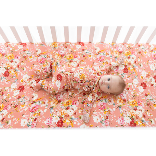 Celia Crib Sheet, Orange - Crib Sheets - 3