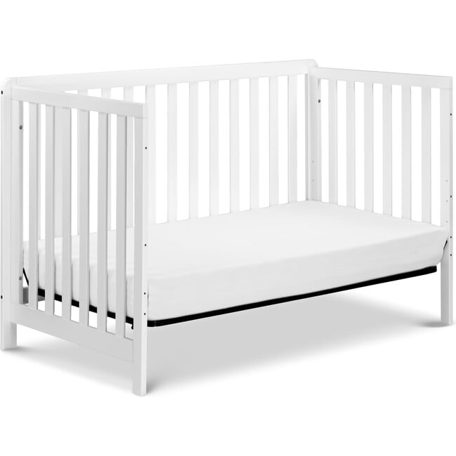 Colby 4-in-1 Low-profile Convertible Crib, White Finish - Cribs - 7