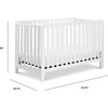 Colby 4-in-1 Low-profile Convertible Crib, White Finish - Cribs - 9