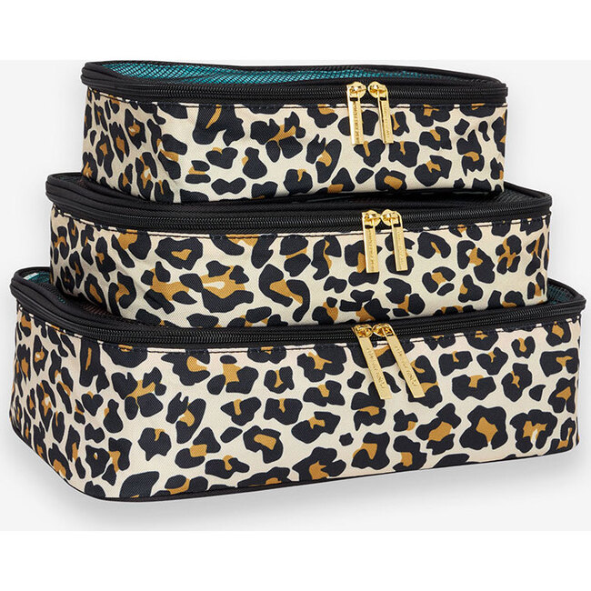 Lana Leopard Duffle Bag & Travel Cubes Bundle, Beige - Bags - 2