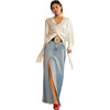 Light Washed Denim Skirt - Skirts - 2