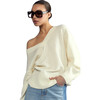 Cashmere Wool V-Neck Sweater - Sweaters - 2