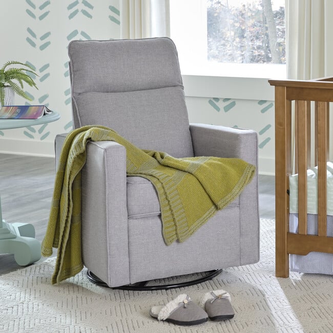 Gabby Pillowback Swivel Glider, Misty Grey - Nursery Chairs - 2