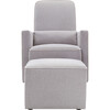 Olive Glider and Ottoman, Grey with Cream Piping - Nursery Chairs - 3