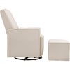 Olive Glider and Ottoman, Cream with Cream Piping - Nursery Chairs - 4