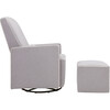 Olive Glider and Ottoman, Grey with Cream Piping - Nursery Chairs - 4